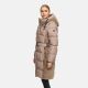 Navahoo Funkelteddy Damen Winter Steppmantel Parka  Taupe Grey-Größe XS - Gr. 34