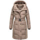 Navahoo Funkelteddy Damen Winter Steppmantel Parka  Taupe Grey-Größe XS - Gr. 34