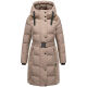 Navahoo Funkelteddy Damen Winter Steppmantel Parka  Taupe Grey-Größe XS - Gr. 34