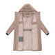 Navahoo Funkelteddy Damen Winter Steppmantel Parka  Taupe Grey-Größe XS - Gr. 34