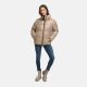 Marikoo Hazalee Damen Winter Herbst Stepp Jacke  Taupe Grey Größe L - Gr. 40