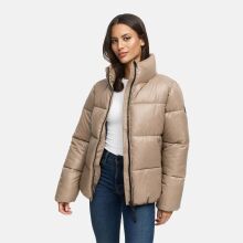 Marikoo Hazalee Damen Winter Herbst Stepp Jacke  Taupe Grey Größe XXXL - Gr. 46
