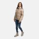 Marikoo Hazalee Damen Winter Herbst Stepp Jacke  Taupe Grey Größe XXXL - Gr. 46