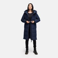 Navahoo Herbstnebel Damen Winter Steppmantel lang  Navy Größe XS - Gr. 34