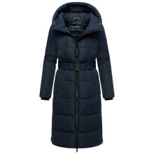Navahoo Herbstnebel Damen Winter Steppmantel lang  Navy Größe XS - Gr. 34