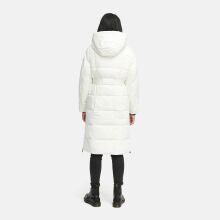 Navahoo Herbstnebel Damen Winter Steppmantel lang  Offwhite  Größe XS - Gr. 34