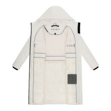 Navahoo Herbstnebel Damen Winter Steppmantel lang  Offwhite  Größe XS - Gr. 34