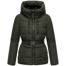 Marikoo Himee Damen Winter Herbst Steppjacke  Dark Olive  Größe XXL - Gr. 44