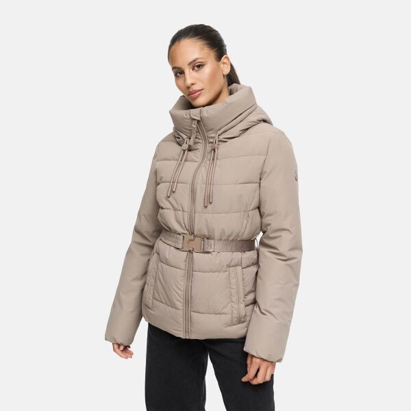 Marikoo Himee Damen Winter Herbst Steppjacke  Taupe Grey Größe M - Gr. 38