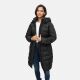Marikoo Kaltnäschen Damen Winter Steppmantel Jacke  Schwarz-Größe L - Gr. 40