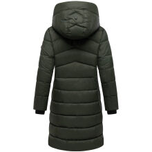 Marikoo Kaltnäschen Damen Winter Steppmantel Jacke  Dark Olive-Größe XXXL - Gr. 46