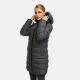 Marikoo Kaltnäschen Damen Winter Steppmantel Jacke  Anthrazit-Größe M - Gr. 38
