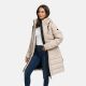 Marikoo Kaltnäschen Damen Winter Steppmantel Jacke  Light Taupe-Größe XL - Gr. 42