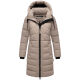 Marikoo Kaltnäschen Damen Winter Steppmantel Jacke  Light Taupe-Größe XL - Gr. 42