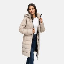 Marikoo Kaltnäschen Damen Winter Steppmantel Jacke  Light Taupe-Größe XXL - Gr. 44