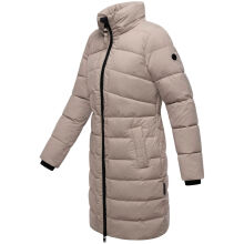 Marikoo Kaltnäschen Damen Winter Steppmantel Jacke  Light Taupe-Größe XXL - Gr. 44