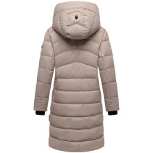 Marikoo Kaltnäschen Damen Winter Steppmantel Jacke  Light Taupe-Größe XXL - Gr. 44