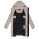 Marikoo Kaltnäschen Damen Winter Steppmantel Jacke  Light Taupe-Größe XXL - Gr. 44