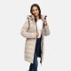 Marikoo Kaltnäschen Damen Winter Steppmantel Jacke  Light Taupe-Größe XXXL - Gr. 46