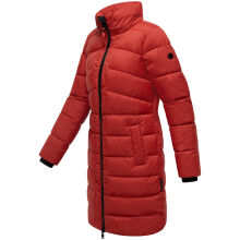 Marikoo Kaltnäschen Damen Winter Steppmantel Jacke  Dark Terracotta-Größe L - Gr. 40