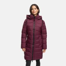 Marikoo Kaltnäschen Damen Winter Steppmantel Jacke  Wine-Größe XL - Gr. 42