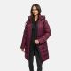 Marikoo Kaltnäschen Damen Winter Steppmantel Jacke  Wine-Größe XL - Gr. 42