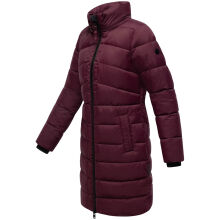 Marikoo Kaltnäschen Damen Winter Steppmantel Jacke  Wine-Größe XXXL - Gr. 46