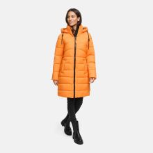 Marikoo Kaltnäschen Damen Winter Steppmantel Jacke  Orange-Größe M - Gr. 38