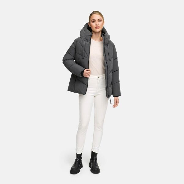 Marikoo Kwamee Damen WInter Herbst Steppjacke Anthrazit Größe XXXL - Gr. 46