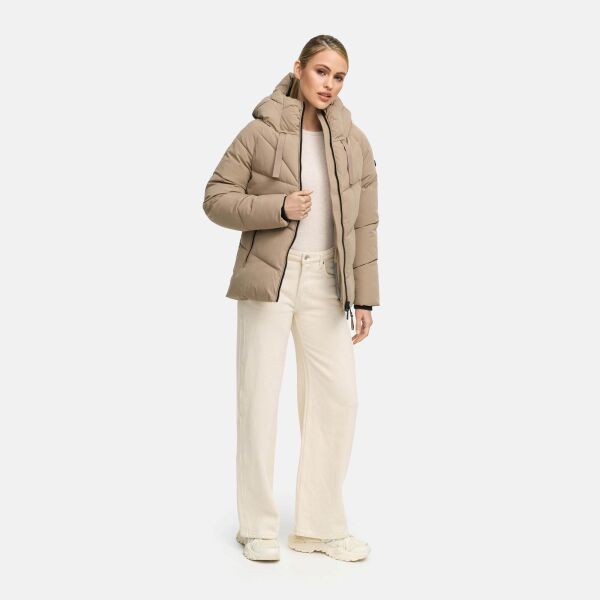 Marikoo Kwamee Damen WInter Herbst Steppjacke Taupe Grey Größe XXXL - Gr. 46