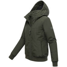 Marikoo Mooni Damen Herbst Caban Jacke Dark Olive Größe XS - Gr. 34