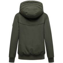 Marikoo Mooni Damen Herbst Caban Jacke Dark Olive Größe XS - Gr. 34