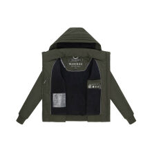 Marikoo Mooni Damen Herbst Caban Jacke Dark Olive Größe XS - Gr. 34