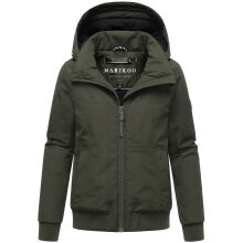 Marikoo Mooni Damen Herbst Caban Jacke Dark Olive Größe XL - Gr. 42