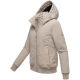 Marikoo Mooni Damen Herbst Caban Jacke Light Taupe Größe L - Gr. 40