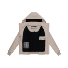 Marikoo Mooni Damen Herbst Caban Jacke Light Taupe Größe XL - Gr. 42
