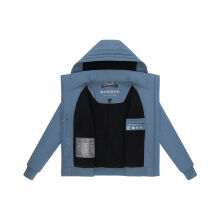 Marikoo Mooni Damen Herbst Caban Jacke Dusty Blue Größe XS - Gr. 34