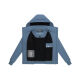 Marikoo Mooni Damen Herbst Caban Jacke Dusty Blue Größe XS - Gr. 34