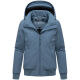 Marikoo Mooni Damen Herbst Caban Jacke Dusty Blue Größe XL - Gr. 42