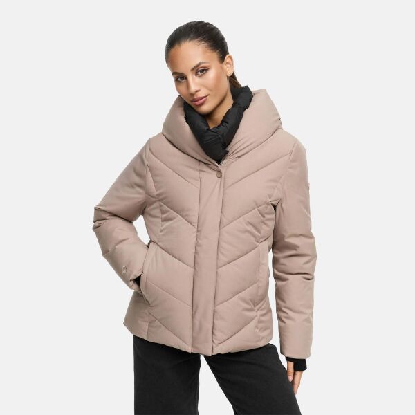 Marikoo Nadiraa Damen Herbst Winter Stepp Jacke  Taupe Grey Größe L - Gr. 40