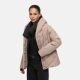 Marikoo Nadiraa Damen Herbst Winter Stepp Jacke  Taupe Grey Größe XL - Gr. 42