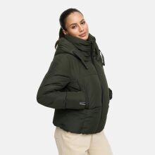 Marikoo Ninikaa Damen Herbst Winter Stepp Jacke  Dark Olive-Größe XS - Gr. 34