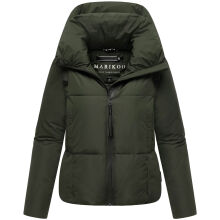 Marikoo Ninikaa Damen Herbst Winter Stepp Jacke  Dark Olive-Größe L - Gr. 40