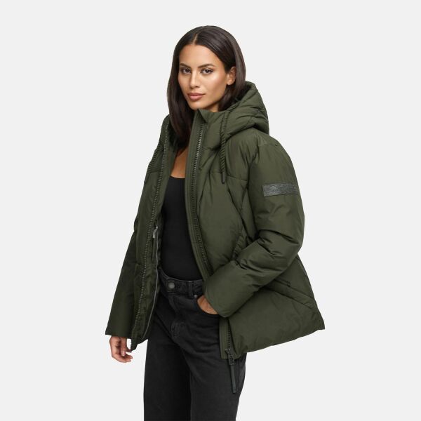 Navahoo Pastellzauber Damen Herbst Winter Jacke Dark Olive Größe S - Gr. 36