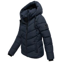 Marikoo Sahnemausii Damen Winter Steppjacke Navy Größe L - Gr. 40