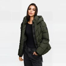 Marikoo Sahnemausii Damen Winter Steppjacke Dark Olive Größe S - Gr. 36