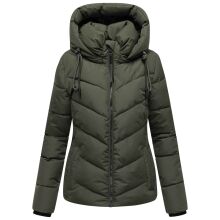 Marikoo Sahnemausii Damen Winter Steppjacke Dark Olive Größe S - Gr. 36