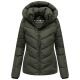 Marikoo Sahnemausii Damen Winter Steppjacke Dark Olive Größe L - Gr. 40
