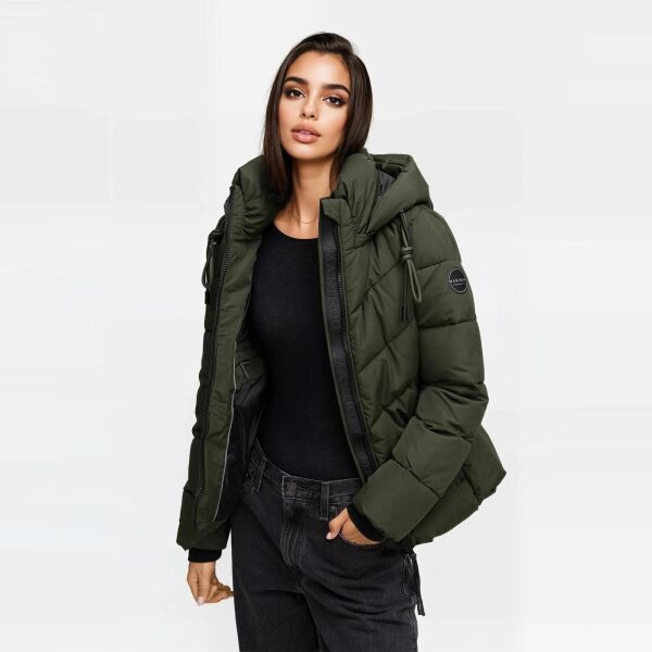 Marikoo Sahnemausii Damen Winter Steppjacke Dark Olive Größe XXL - Gr. 44