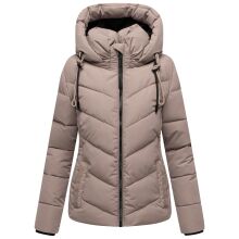 Marikoo Sahnemausii Damen Winter Steppjacke Taupe Grey Größe S - Gr. 36